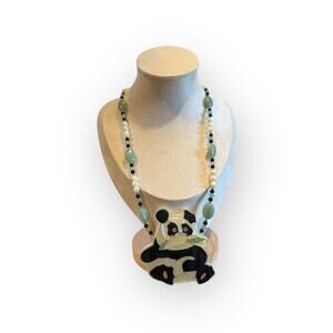 Panda Inlay Beaded Necklace